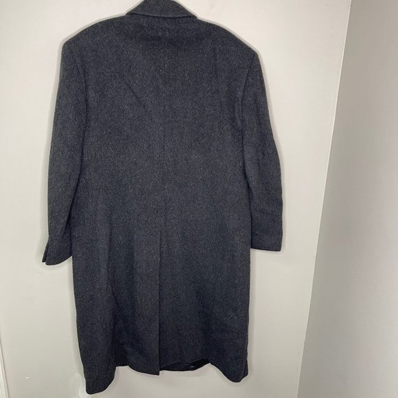 NINO CERRUTI Cashmere Blend Overcoat Double Breasted Coat Men’s 42R - Picture 2 of 5